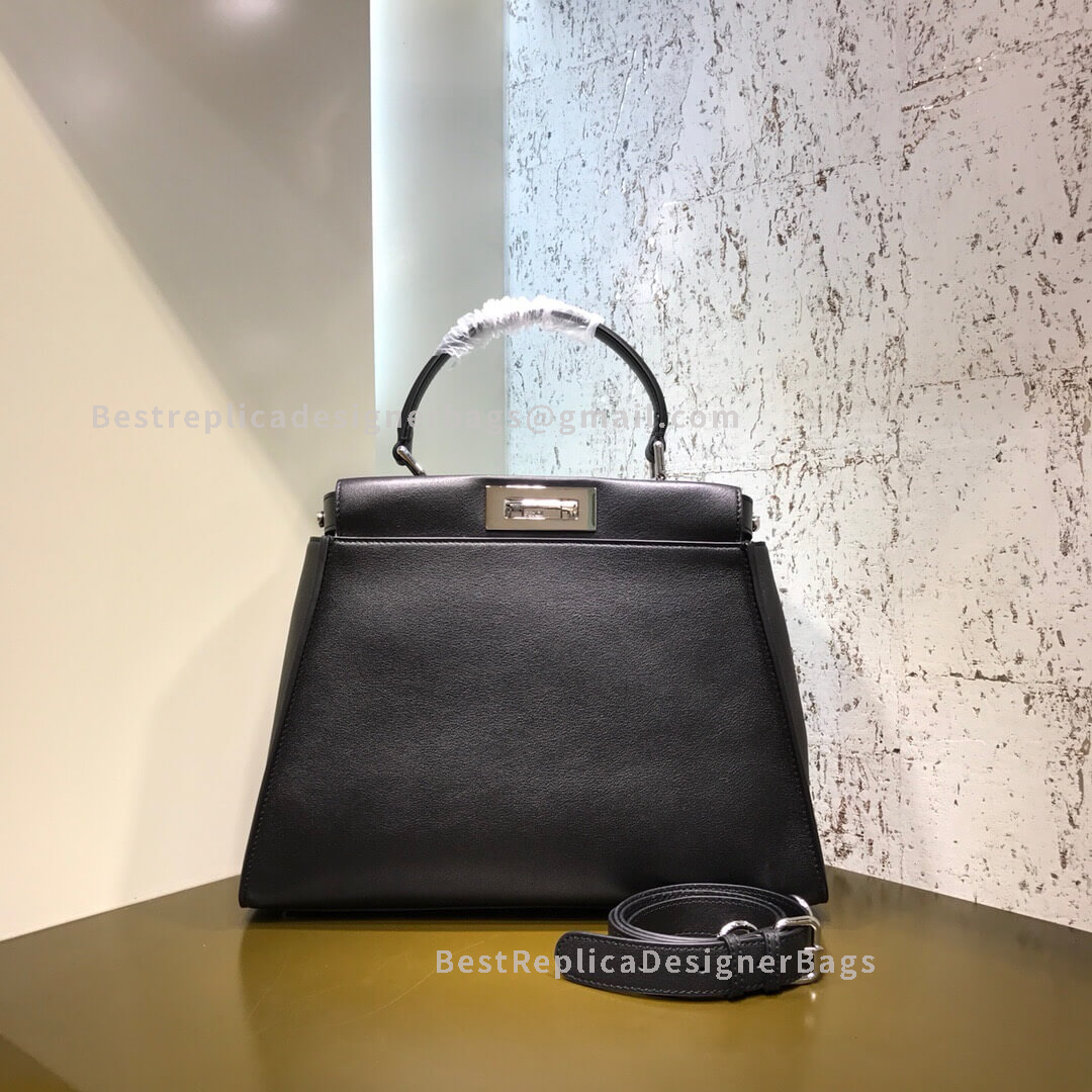 Fendi Peekaboo Iconic Medium Black Leather Bag 210CM
